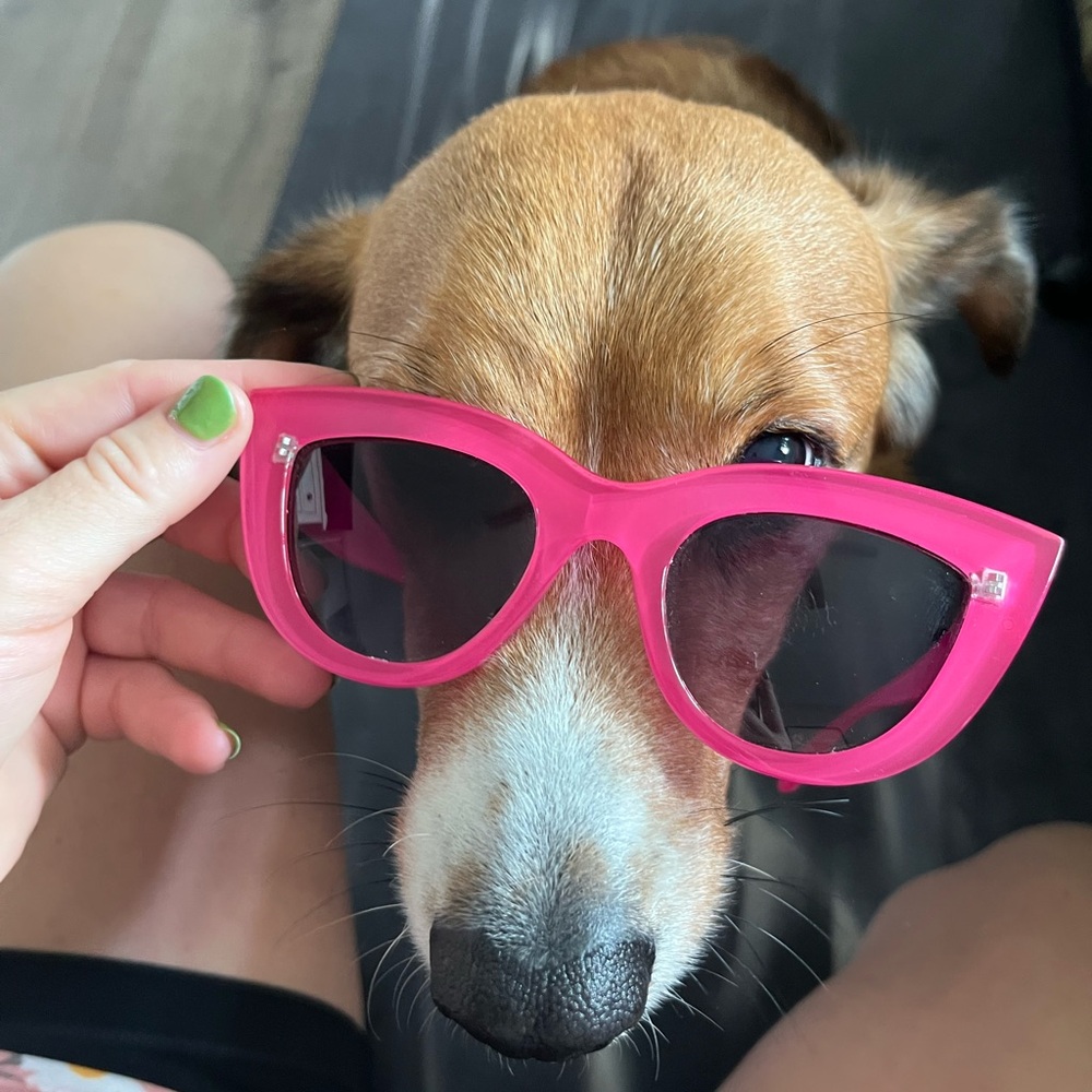 Quay hot pink kitti glasses